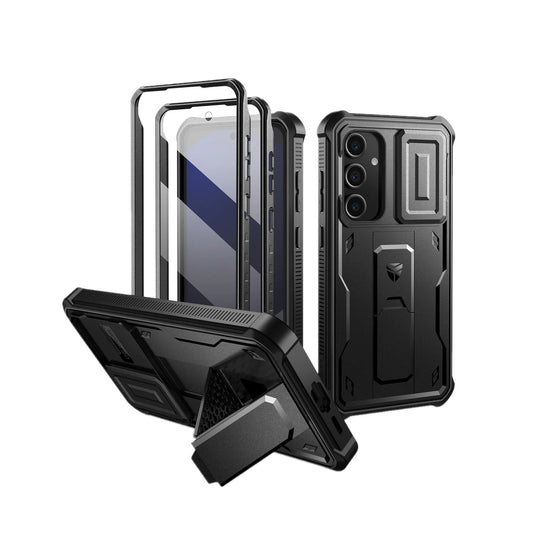 For Samsung Galaxy S24 FE Case with Built-inSlide Camera Cover Full Body Heavy-Duty Rugged Case holder Built-in Screen Protector
