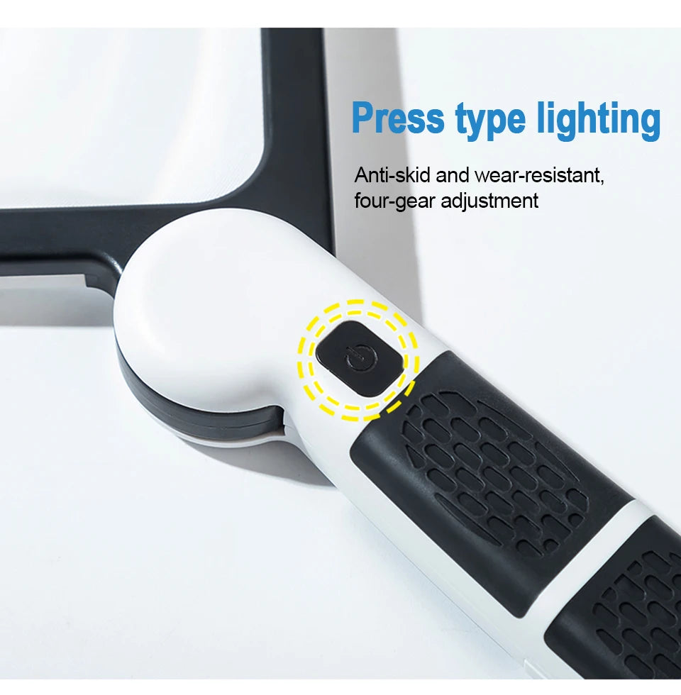 5X LED Handheld Magnifying Glass with 48 Lights Foldable Reading Magnifier