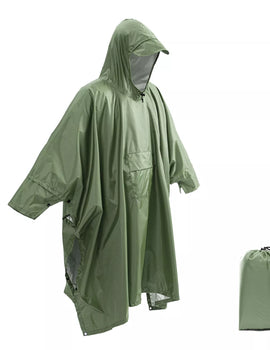 3 In 1 Outdoor Military Waterproof Raincoat Rain Coat Men Raincoat Women Awning From The Rain Motorcycle Rain Poncho Picnic Mat