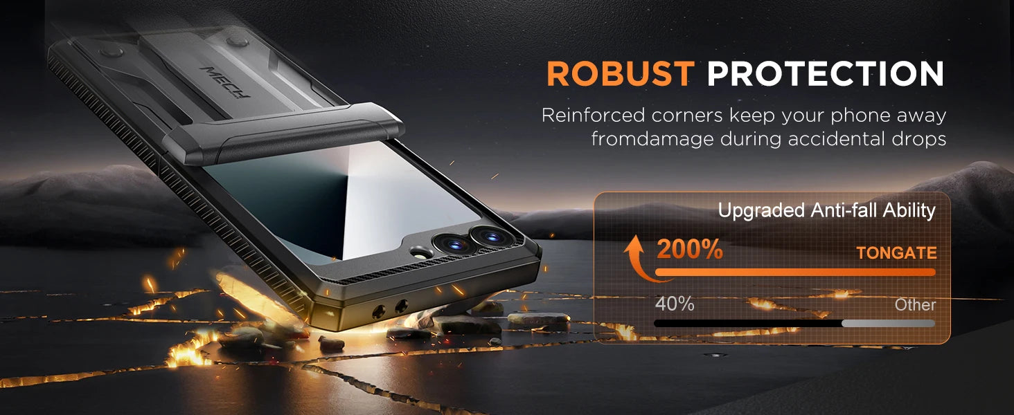 for Z Flip 6 Case with Kickstand Belt-Clip Hinge Protection Cover Screen Protector Military Grade Shockproof Phone Case