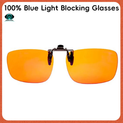 Clip 100% Blue Light Blocking glasses Red Lens ,Orange Lens Anti fatigue Detachable Lens Gaming Glasses Computer Eyeglasses