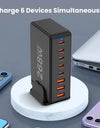 268W USB C Charger, Portable Travel 3rd GaN Charger, 8-Port Fast Charging Station, Multi Port USB Charger, PD100W Laptop Charger