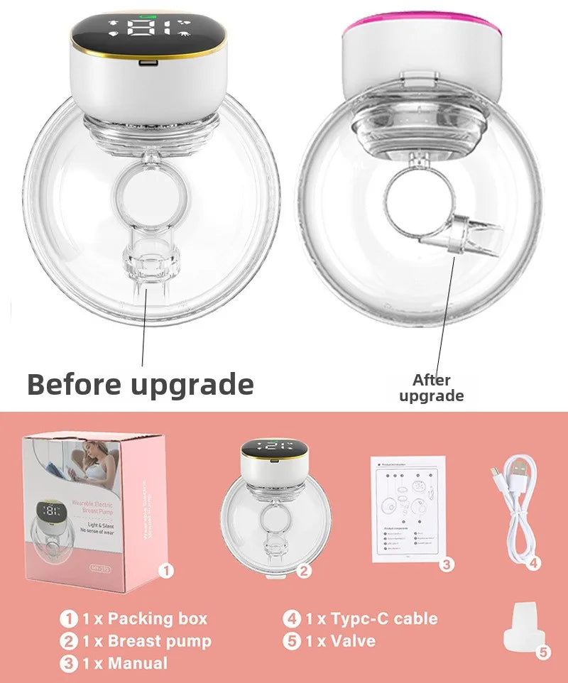 Wearable Hands-free Device Auto Suck 180ml Bottles Silicone Free Care Single Wearable Milk  Breastfeeding Breast Pump