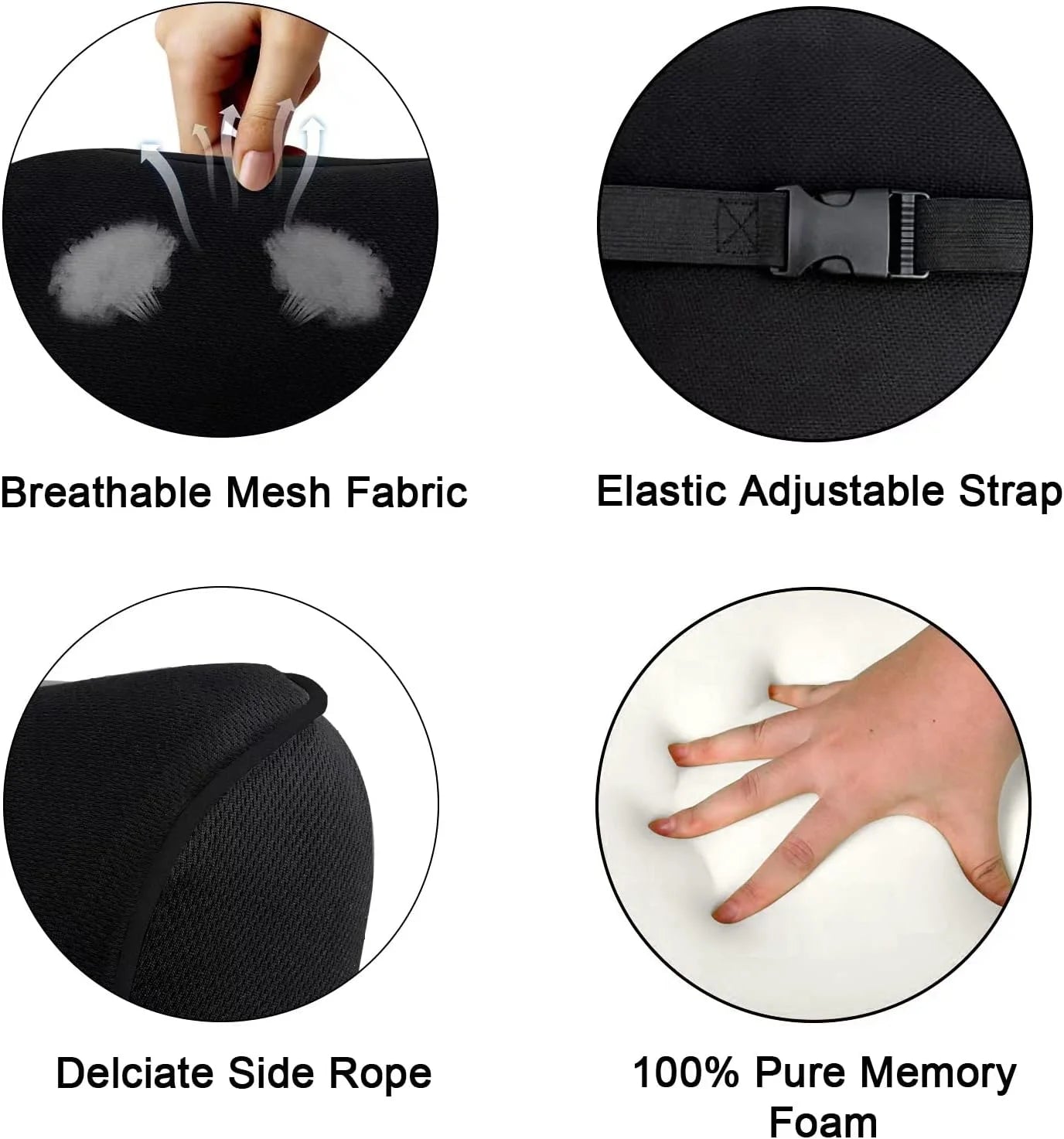 Car Headrest Neck Pillow Auto Car Neck Cushion Memory Foam Breathable Head Support Neck Rest Protector Automobiles Interior
