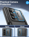 Big Stand For Z Fold 5 Case with Slide Camera Cover Built-in HD Screen Protector Full Body Heavy Duty Shockproof Slim Phone Case
