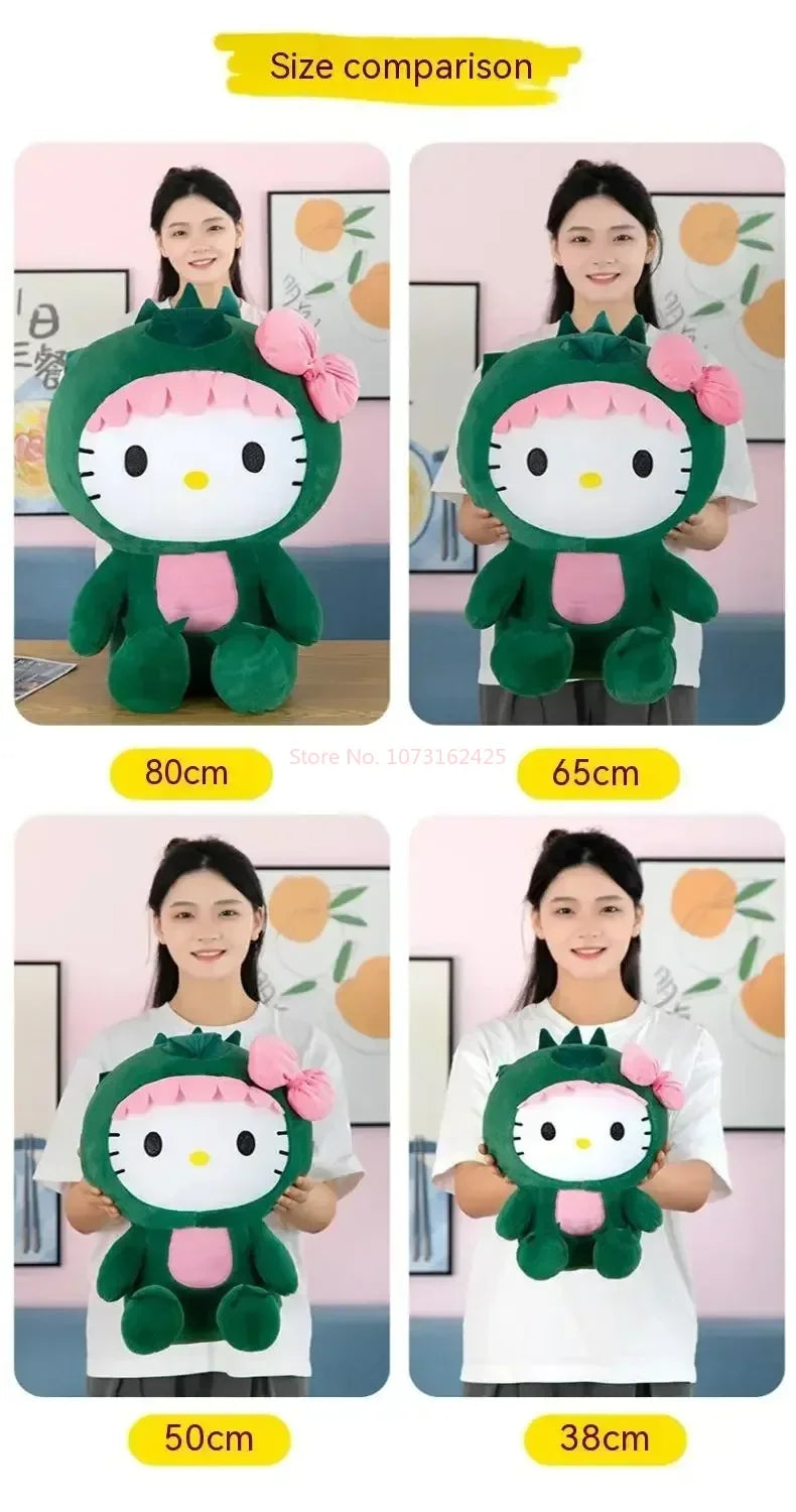 Cartoon Dinosaur Kitty Plush Pillow Soft Stuffed Doll