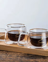 200ml Double Wall Glass Coffee Mug Heat-resistant Espresso Cup Thermo Insulated Cup For Latte Cappuccino Tea Drinkware Set