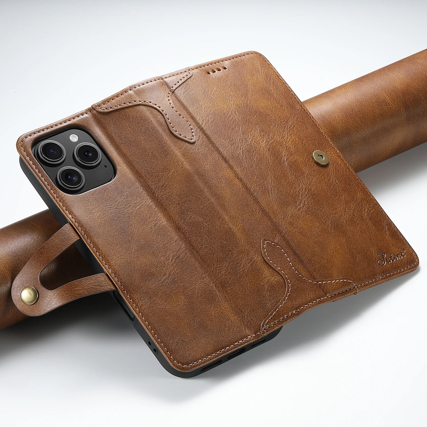 Flip Leather Wallet Phone Case for iPhone 16 15 Pro Max 14 Plus with  Card Slot Holder Cover