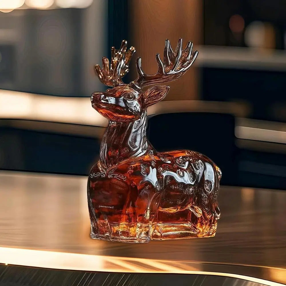 120ml Whiskey Glass Decanter Animal Statue Wine Bottle Liquor Container Elephant Deer Owl Tabletop Decoration For Home Bars Cafe