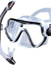 Scuba Diving Mask Snorkel Set For Adults Tempered Glass Professional Panoramic Snorkeling Gear Swimming Training Snorkel Kit