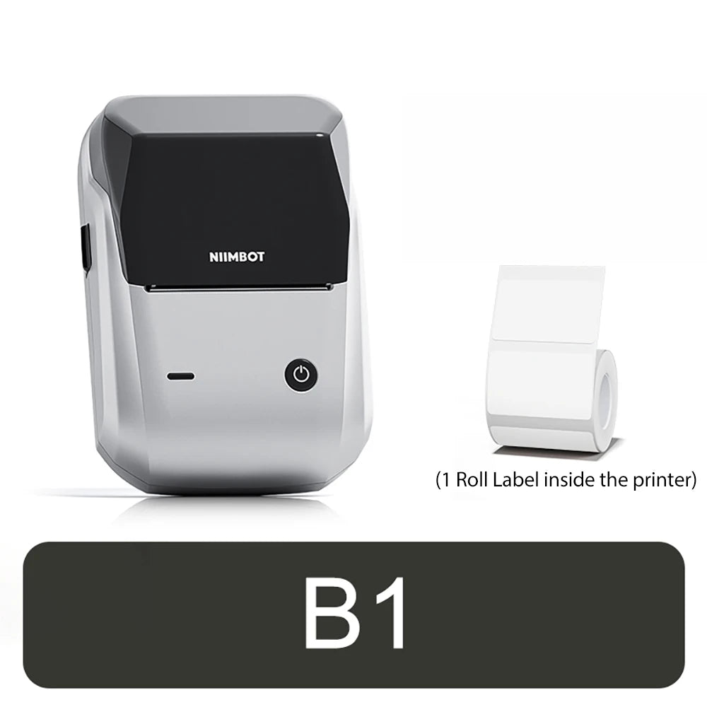 B21 Mini Thermal Label Printer, Bluetooth Wireless Barcode Label Maker, Portable Inkless Sticker Printer for Business & Office