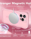 For iPhone 15 Pro Max Case Curly Wave Frame Shape Design Camera Protection Drop Shockproof Compatible with MagSafe Phone Case