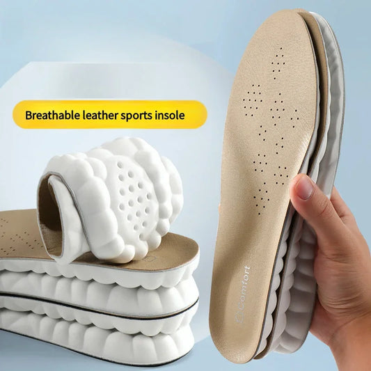 Shoes Insole Arch Support Foot Orthopedic Insoles for Feet Sports Shock Absorption Shoe Sole Quality Cowhide Shoe Pads