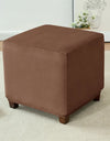 1PC Stretch Square Ottoman Stool Covers Super Soft Velvet stool Cover Elastic All-inclusive Footrest Slipcovers for Living Room