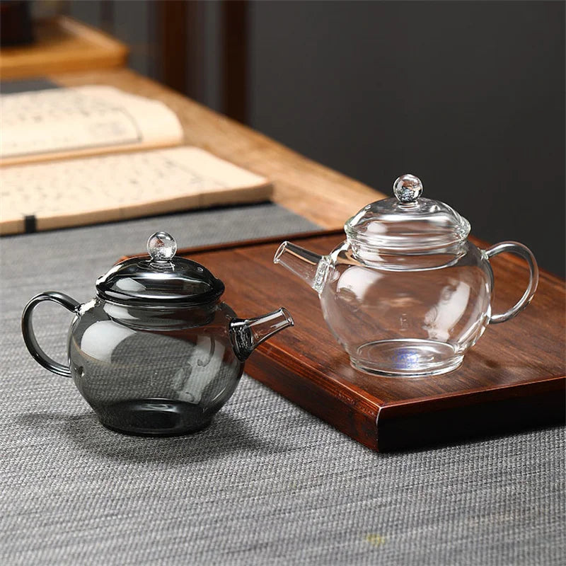 200ml High Borosilicate Mini Glass Teapot with Filter