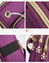 Mobile Phone Crossbody Bags Shoulder Bag Cell Phone Pouch With Headphone Plug 3 Layer Wallet
