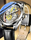 Men Watch Skeleton Quartz Wristwatch Gold Skeleton Retro Man Watch Top Brand Luxury Clock Watches