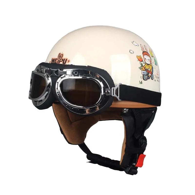 Outdoor Cartoon Helmet Four Season Universal Retro Helmet with Ear Protection Men's and Women's Cycling Helmets