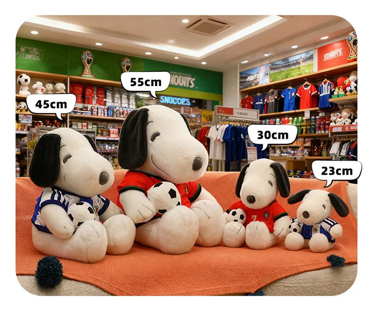 Kawaii Stuffed Doll Snoopy Football Plush Toy Cute Anime Character Stuffed Animal for Kids Birthday Gift and Cartoon Collection