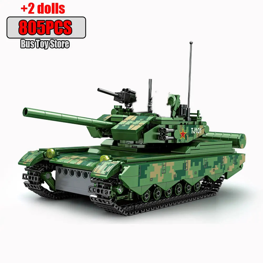 WW2 Military Dongfeng 21 Missile Transportation Car Model Weapons Series Military Leopard II 99A Tank World War II DIY Toys Gift