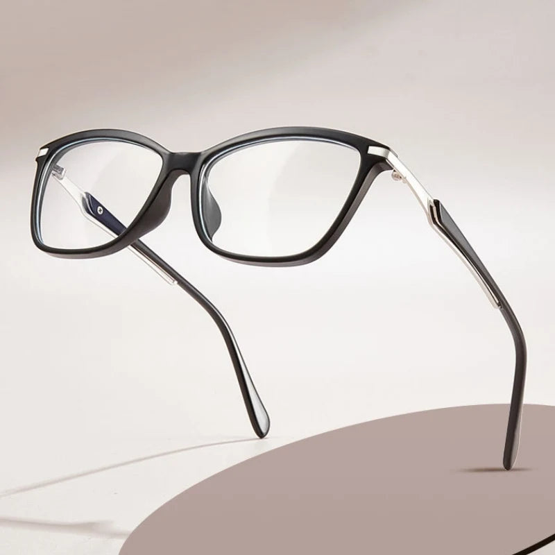 Retro Square Cat Eye Lightweight TR90 Eyeglasses Frames for Women