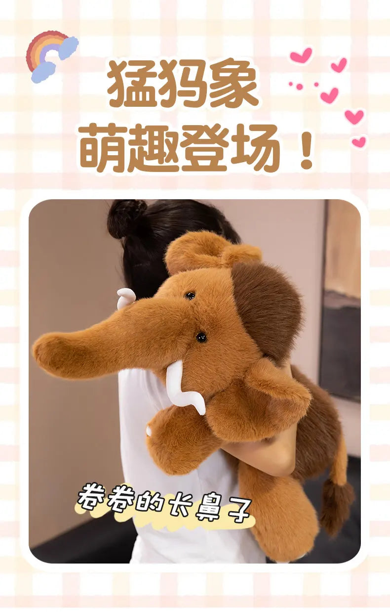 Mammoth Plush Stuffed Animal Soft Elephant Pillow