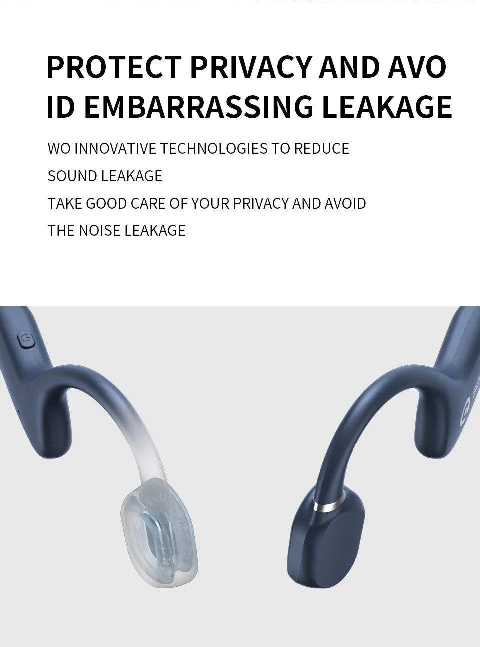 A5X True Bone Conduction Earphone Open Ear Bluetooth Wireless Sport Headphones Waterproof Headset 3D Stereo Sound