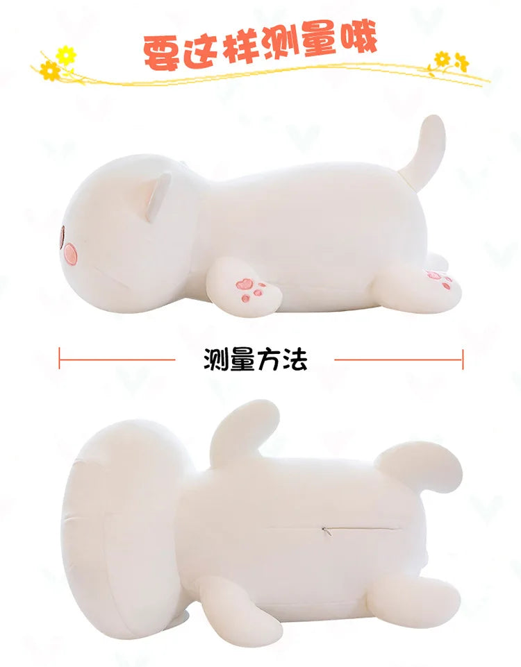 Cute Black White Cat Plush Pillow Stuffed Doll Toy
