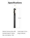1.6m Extendable Tripod Selfstick Light Stand for Camera Smartphone Fill Light for Video Live-streaming