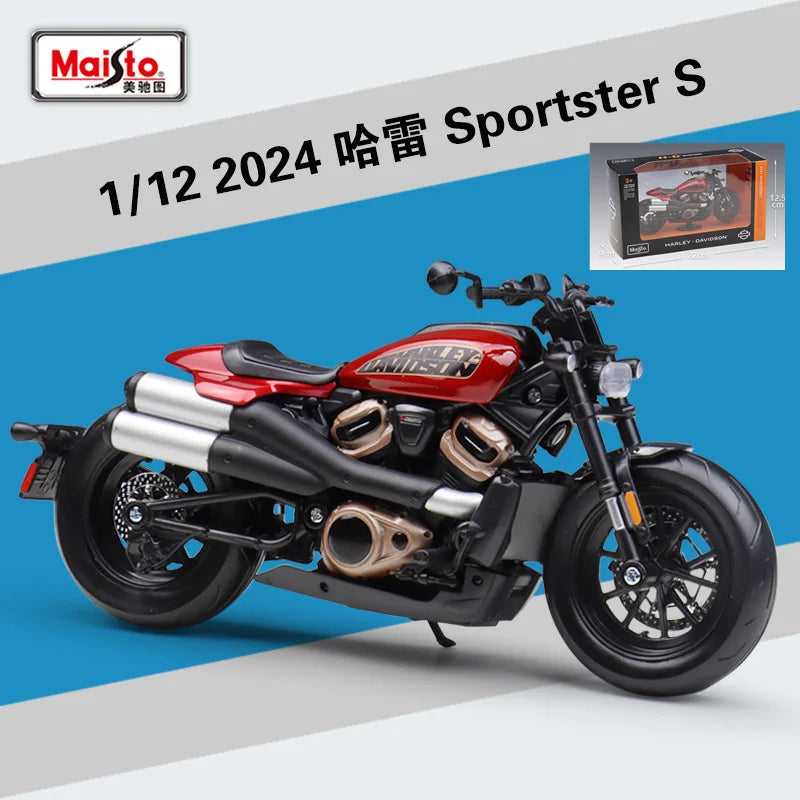 Diecast Harley Sportster S 1250S 2024 Motorcycle Model 1 to 12 Scale