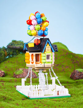 Creative Tensegrity Sculptures Suspended Gravity Building Blocks Balloon Flying House Bricks Model Kids Toys Christmas Gift