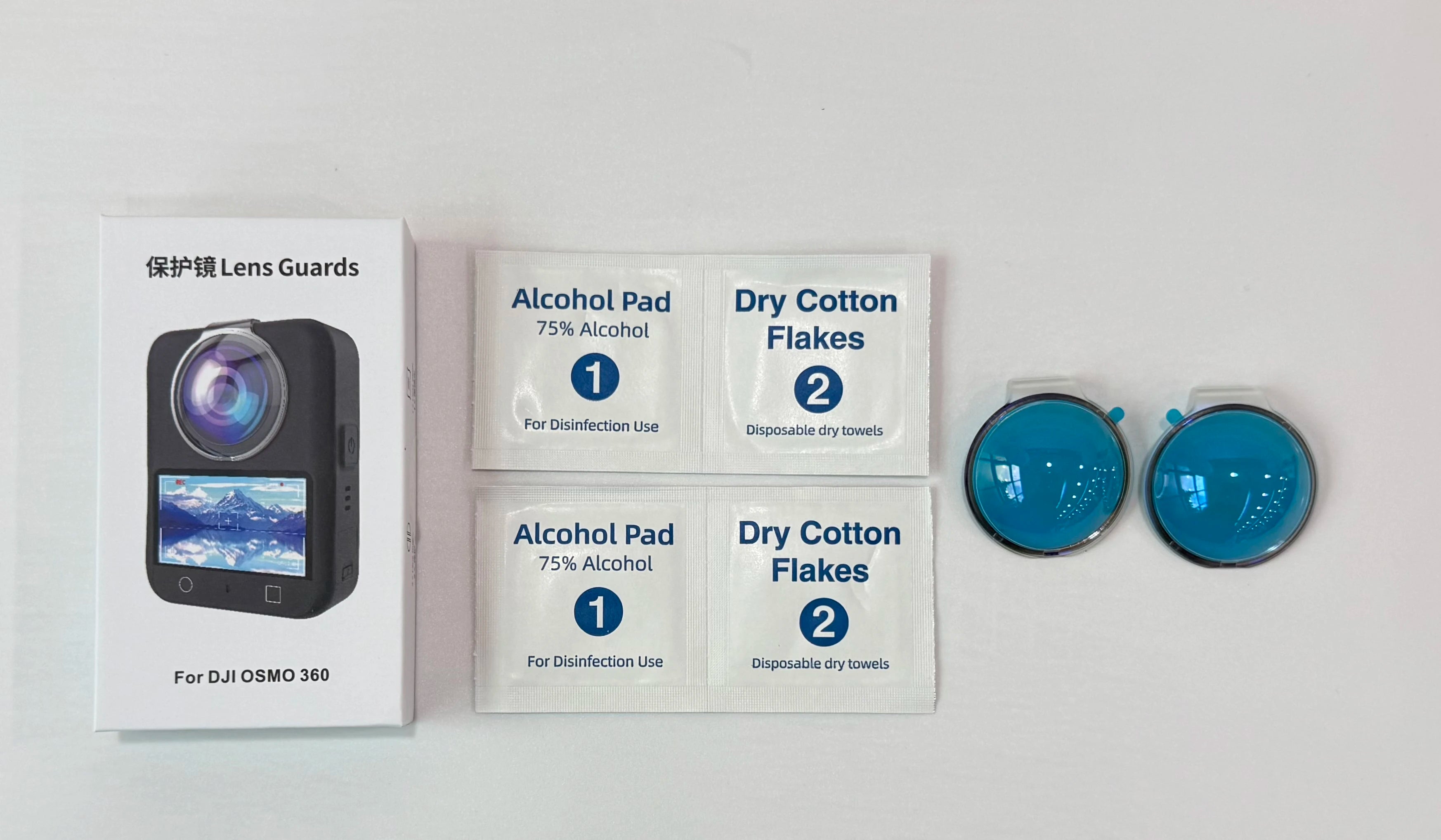 For DJI Osmo 360 Action Camera PC Lens Guard Protective Cover Anti-collision Anti-scratch Lens Cap Accessories