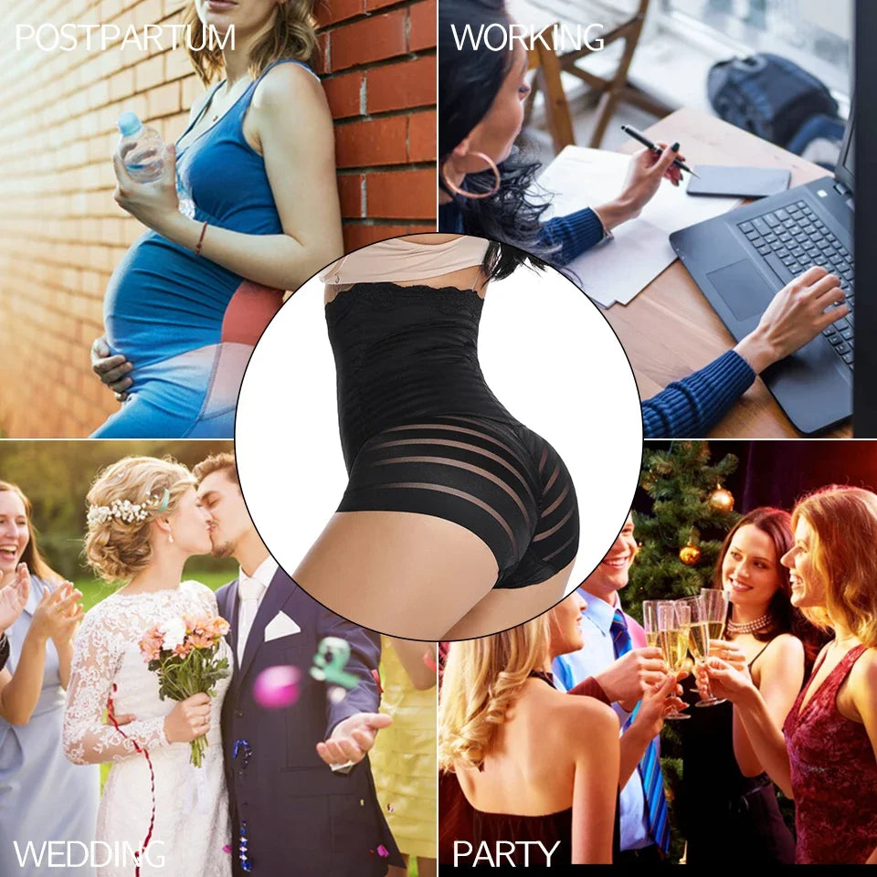 Women Body Shaper High Waist Briefs Slimming Underwear Butt Lifter Waist Trainer Tummy Control Panties Belly Girdle Panty