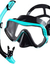 Dry Snorkel Set Diving Mask For Adults Tempered Glass Professional Panoramic Snorkeling Gear Swimming Training Snorkel Kit