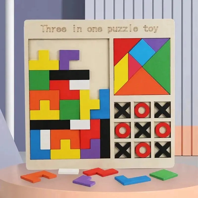 Montessori Wooden Educational Shape and Number Matching Puzzle Board