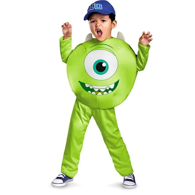 Halloween and Princeton Children's Costume COSPLAY Mike Monster University 3-piece Set Halloween Costumes