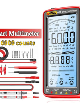 Rechargeable Digital Professional Multimeter Non-contact Voltage Tester AC/DC Voltage Meter LCD Screen Current Tester