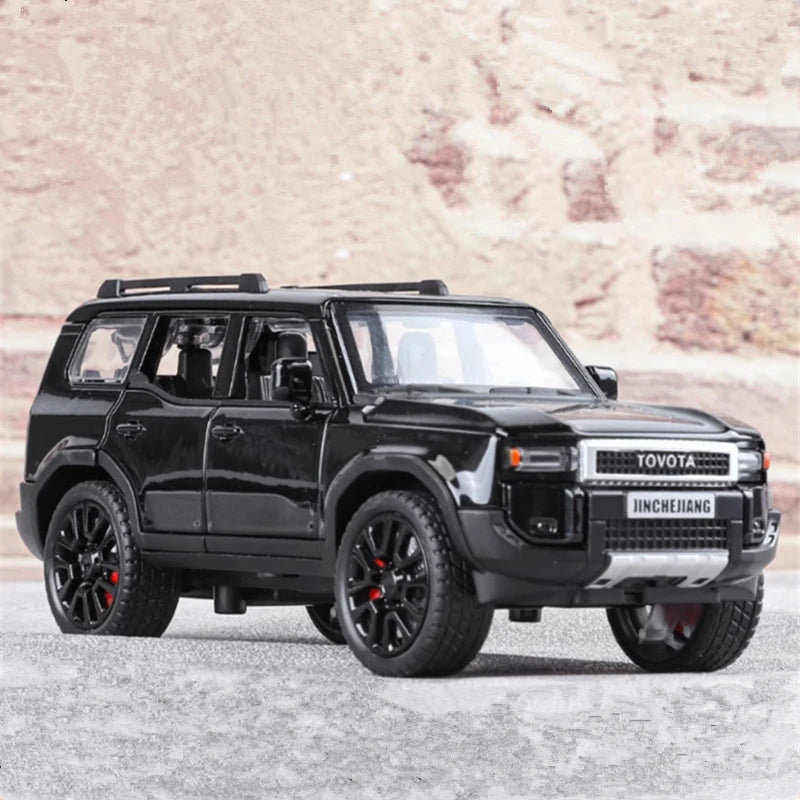 1/32 PRADO Land Cruiser Alloy Car Model Diecast Metal Off-road Vehicle Car Model Simulation Sound and Light Toy Gift