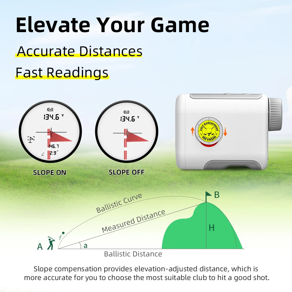 Laser Rangefinder for Golf Range Finder Long Distance Meter Monocular Telescope with Flag-Lock Pin Outdoor Sport