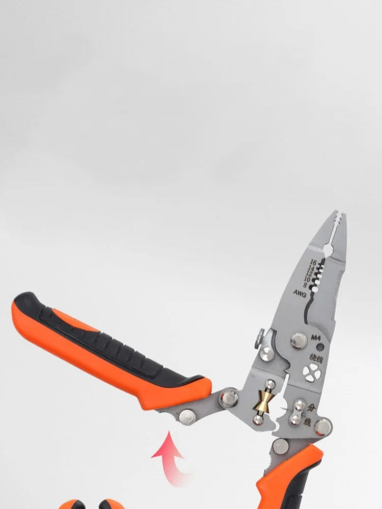 Collapsible Wire Stripper and Cutter Time-Saving Labor-Saving Repair Scissors Wire Stripping Crimping Pliers Hand Tool