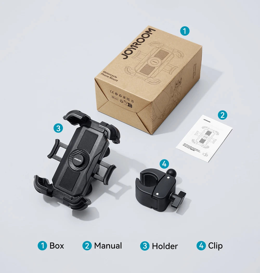 Motorcycle Phone Mount Anti Vibration Phone Holder for Motorcycle Handlebar Bike Phone Mount for iPhone for 4.7-7” Phone