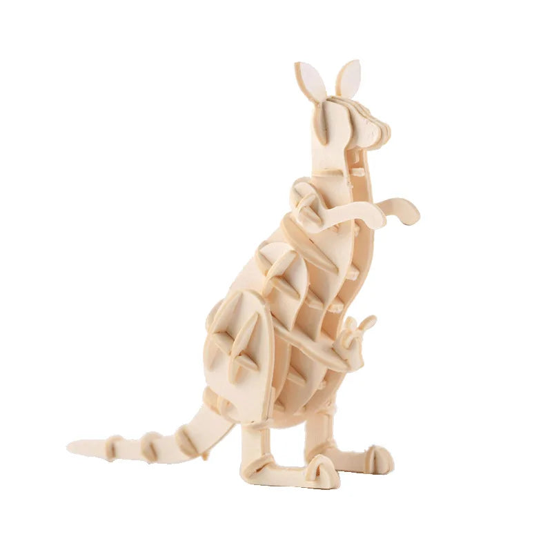 3D Wooden Puzzle Toys for  Adults Teens Animal Assembly Kit Decoration Animal Puzzle Games Home Office Creative Ornament