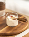 50/75/100/140ml Wood Handle Glass Espresso Measuring Cup Single Mouth Milk Jug Coffee Supplies Clear Kitchen Measure Mug