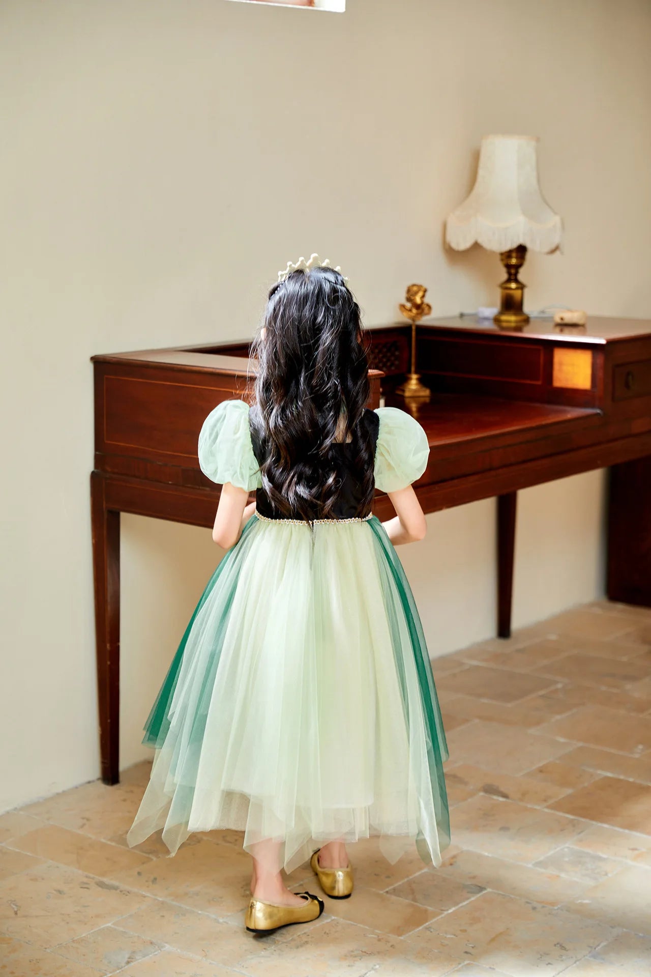 Summer New High-Quality Princess Dress - Girls Asymmetrical Tulle Skirt for Birthday & Children‘s Day