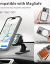 Luxury Magnetic Stand Phone Case for iPhone 15 Pro Max with Lens Protection 360° Rotatable Ring Holder Magsafe Matte Phone Cover