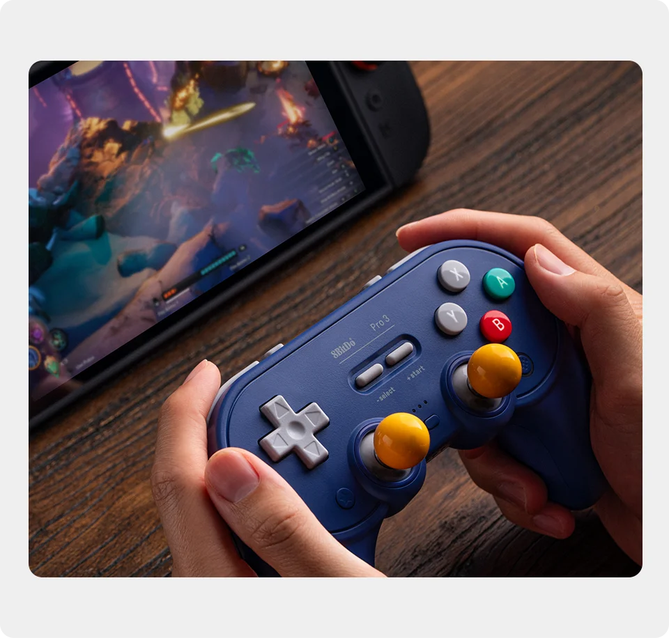 Wireless Gaming Controller with TMR Joysticks and Swappable Buttons for Nintendo Switch and PC
