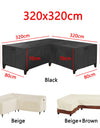 L Shape Corner Outdoor Sofa Cover Waterproof Rattan Corner Furniture Cover V Shape Sofa Table Chair Protective Dust Covers