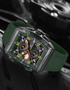 Multi-function Calendar Watches Male Fashion Sport Personalized  Wrist Watches Large Dial TPU Strap Clock