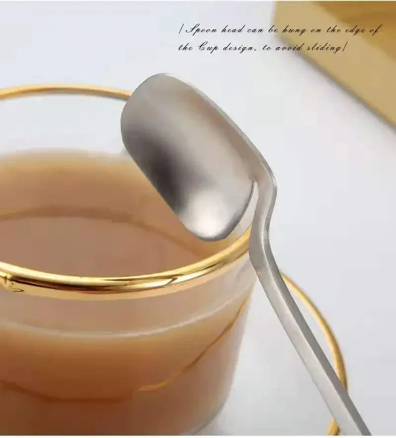 4pcs Rainbow Dining Spoon Fork Table Set Home Kitchen Table Decor Cutlery Sets Ice Cream Desserts Soup Coffee Use Kitchen Tools