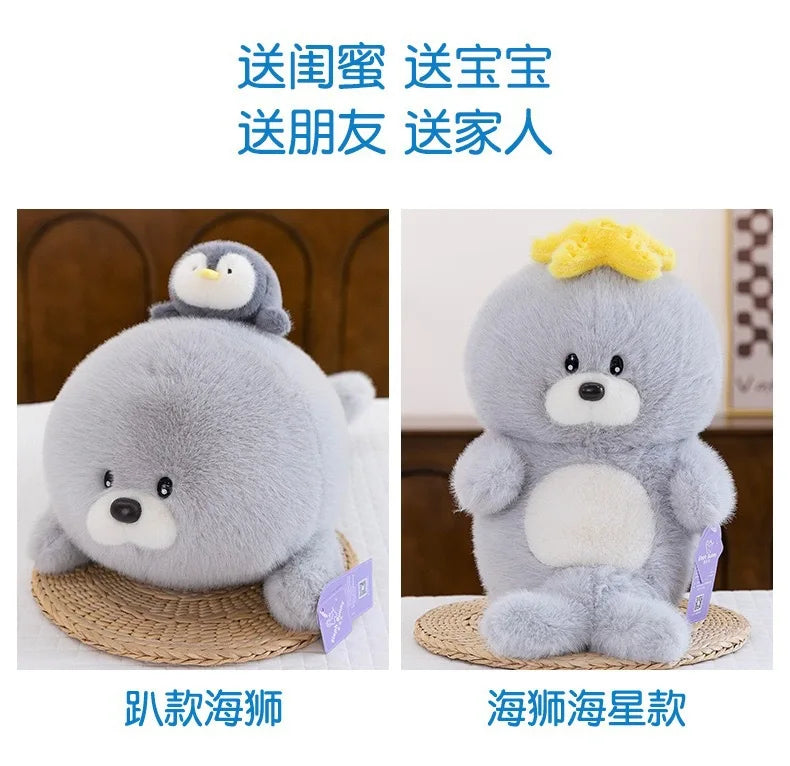 Kawaii Stuffed Doll Plush Toy Cute Penguin Backpack Sloth Seal for Kids Birthday Xmas Gift Soft Cuddly Animal Plushie
